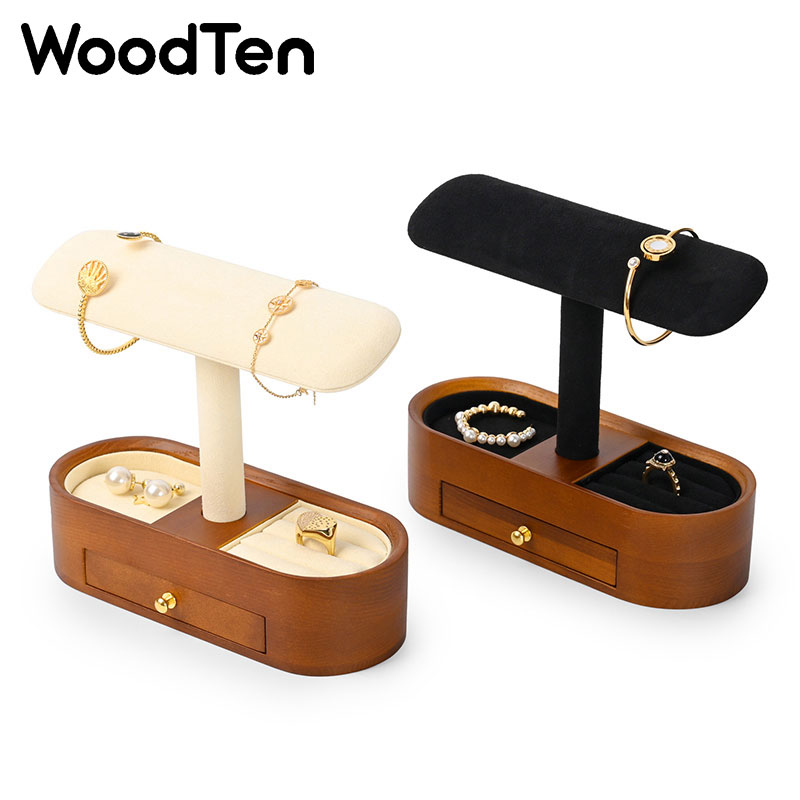 Watches Jewelry Holder - 서랍이 있는 우드텐 시계 진열대, 나무