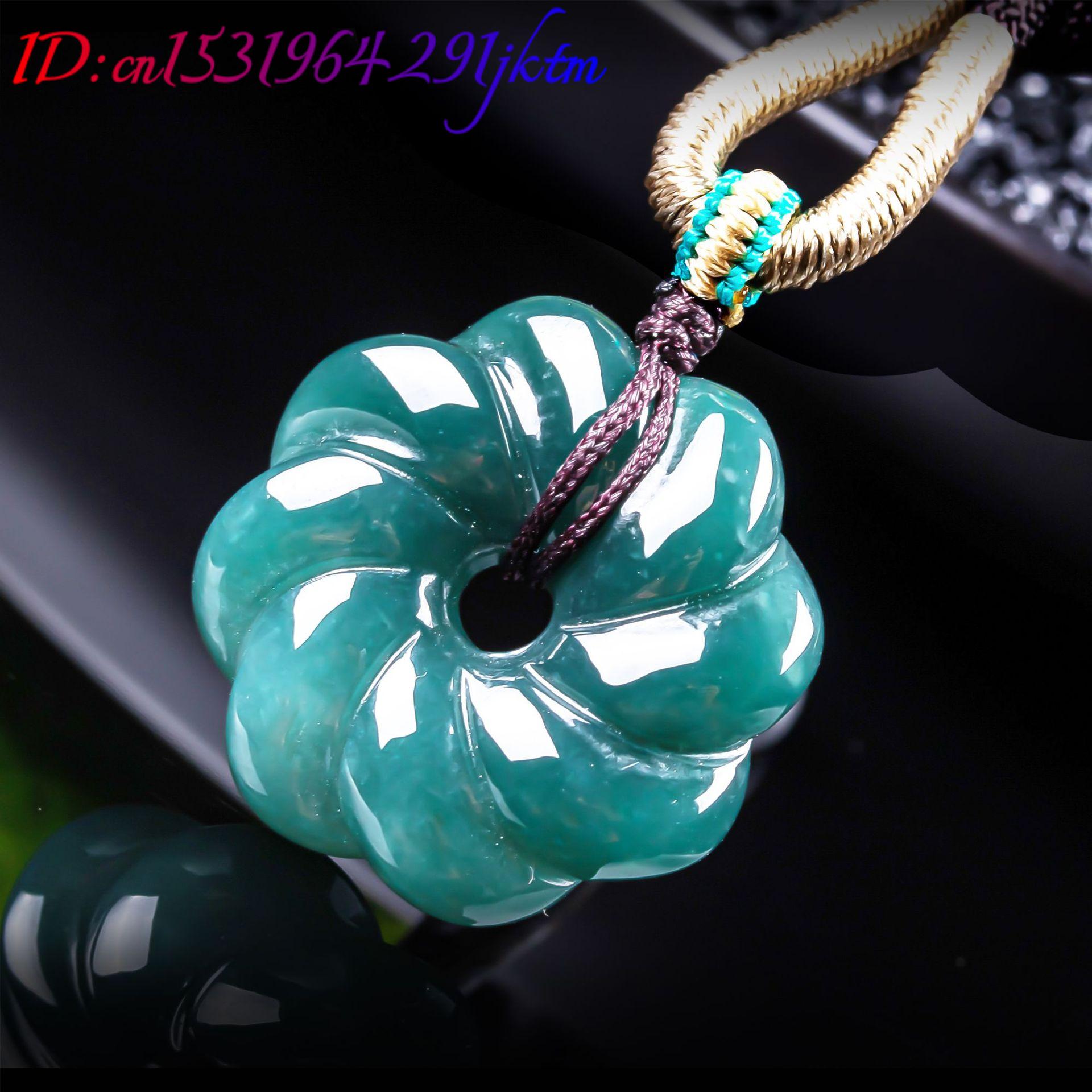 천연 버마산 비취 꽃 모양 펜던트 목걸이 액세서리 보석 - Jewelry & Watches Store 리뷰 및 가격