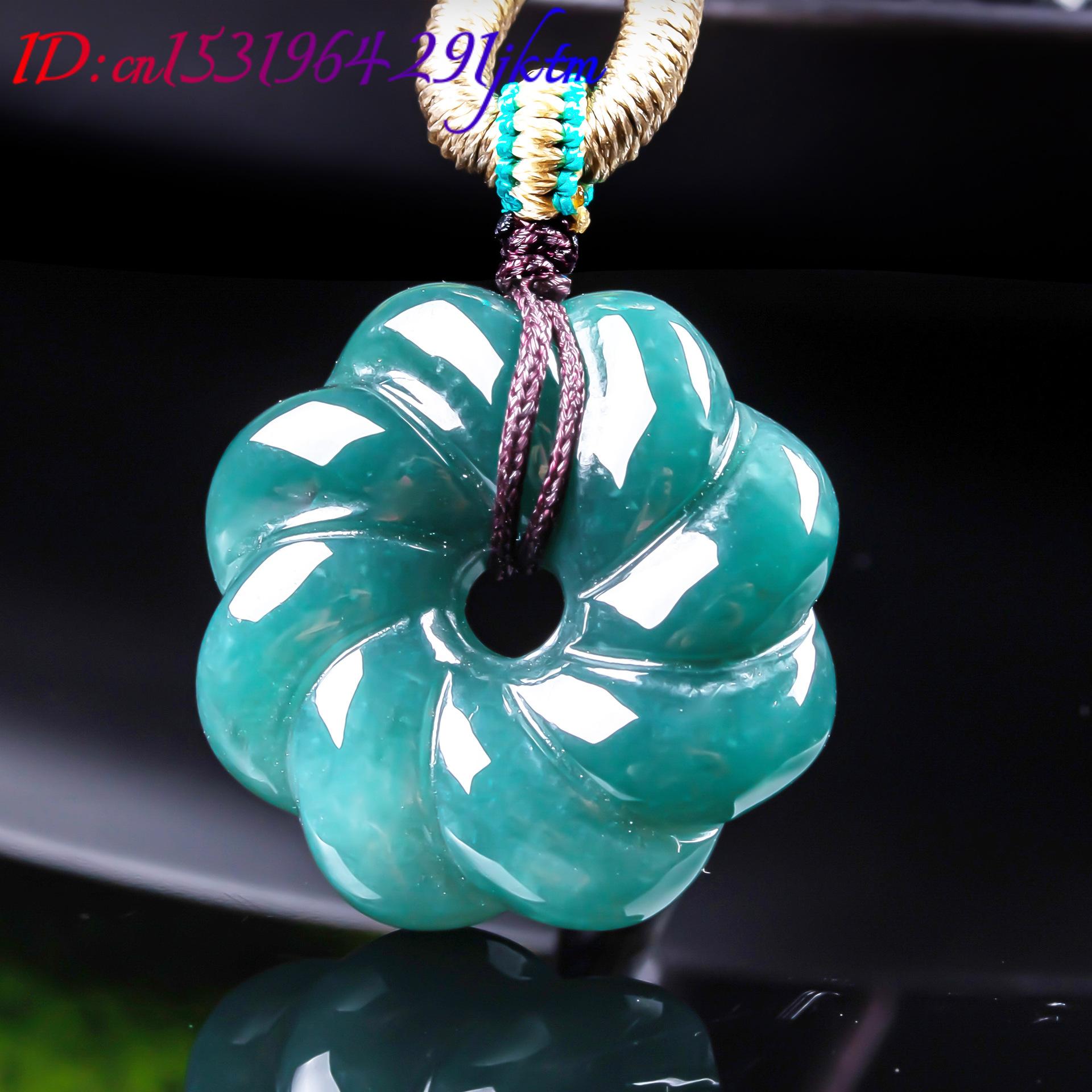 천연 버마산 비취 꽃 모양 펜던트 목걸이 액세서리 보석 - Jewelry & Watches Store 리뷰 및 가격