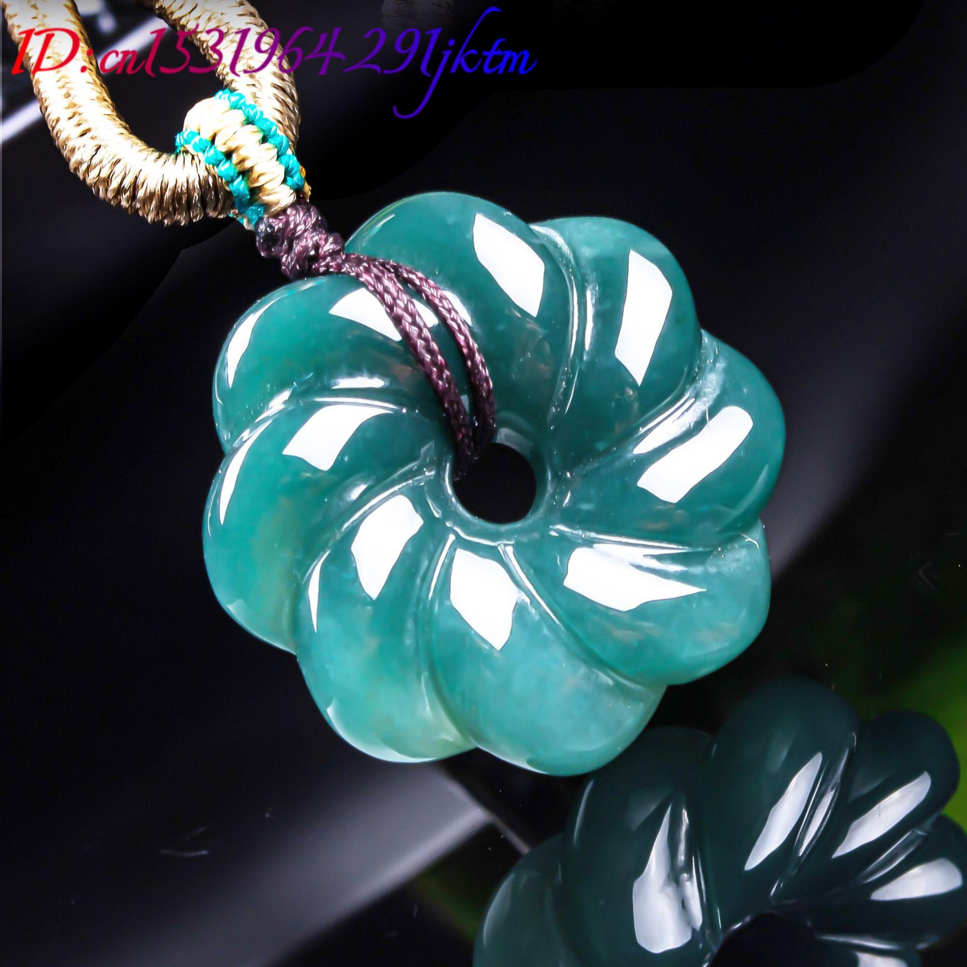 천연 버마산 비취 꽃 모양 펜던트 목걸이 액세서리 보석 - Jewelry & Watches Store 리뷰 및 가격