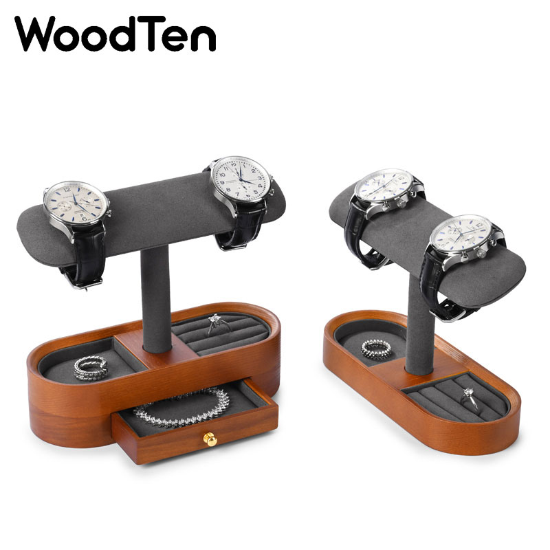 서랍이 있는 우드텐 시계 진열대, 나무 시계 보관함,  - Watches Jewelry Holder 리뷰 및 가격