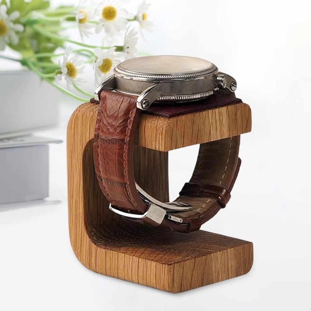 나무 시계 진열대 탁상 장식품 심플 팔찌 보관대 선물  - Watches Jewelry Holder 리뷰 및 가격