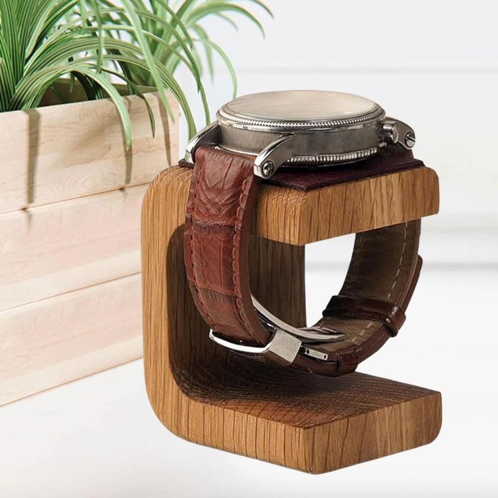 나무 시계 진열대 탁상 장식품 심플 팔찌 보관대 선물  - Watches Jewelry Holder 리뷰 및 가격