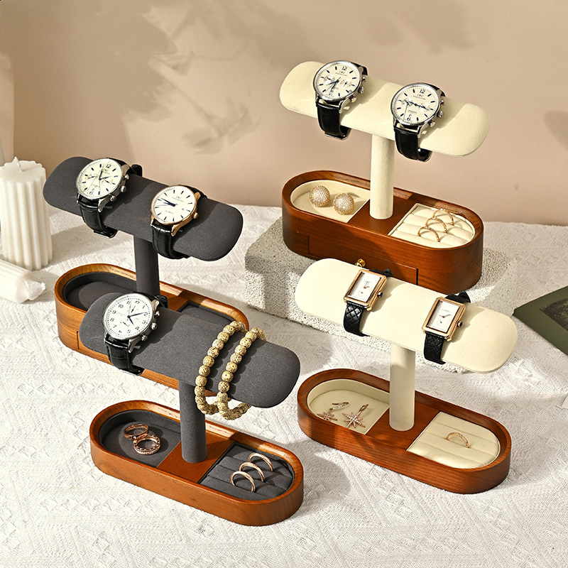 Oirlv 단단한 나무 시계 주최자 선반 T-바 시계  - Watches Jewelry Holder 리뷰 및 가격