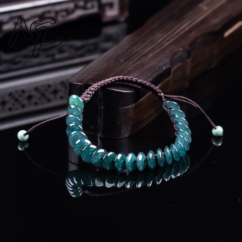 천연 진짜 에메랄드 블루 워터 아바커스 비즈 팔찌 미얀 - Jewelry & Watches Store 리뷰 및 가격