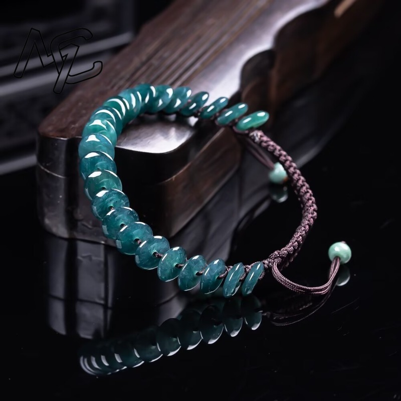 천연 진짜 에메랄드 블루 워터 아바커스 비즈 팔찌 미얀 - Jewelry & Watches Store 리뷰 및 가격