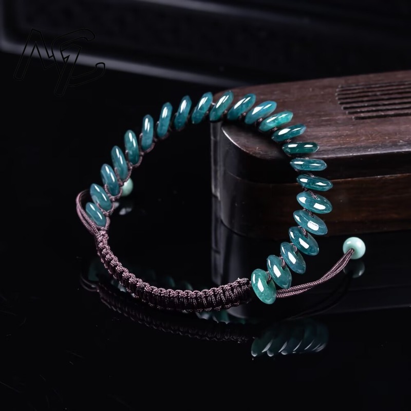 천연 진짜 에메랄드 블루 워터 아바커스 비즈 팔찌 미얀 - Jewelry & Watches Store 리뷰 및 가격