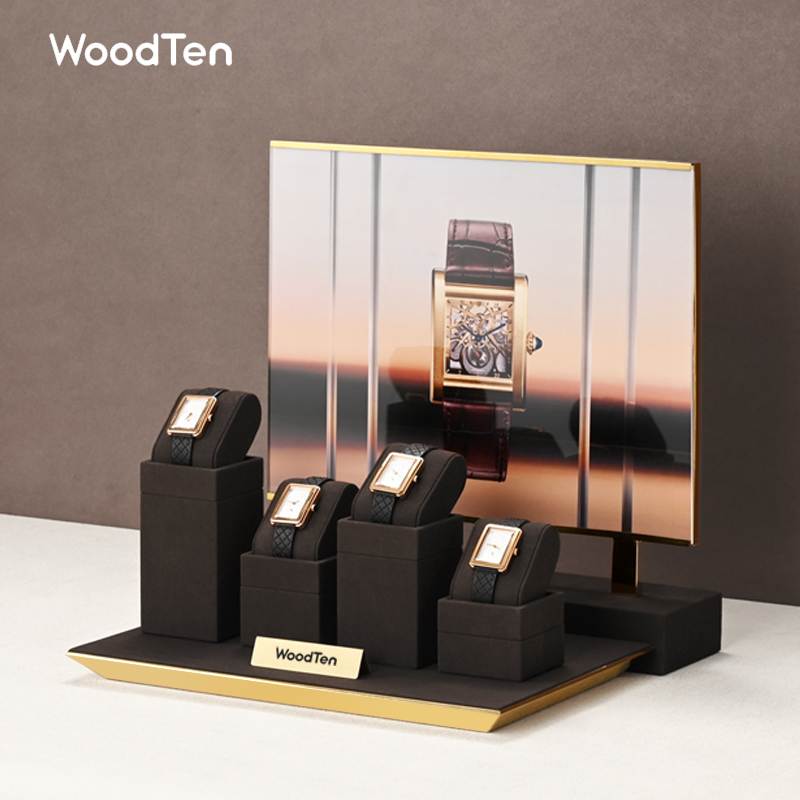 우드텐 마이크로화이버 시계 스탠드 손목시계 홀더 쥬얼리 - Watches Jewelry Holder 리뷰 및 가격