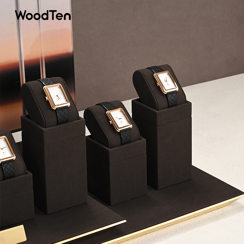 우드텐 마이크로화이버 시계 스탠드 손목시계 홀더 쥬얼리 - Watches Jewelry Holder 리뷰 및 가격