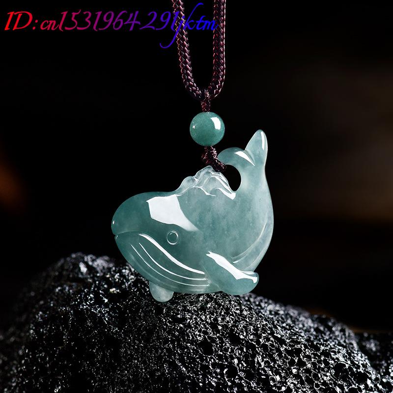 천연 버마산 비취 고래 펜던트 목걸이 액세서리 진짜 옥 - Jewelry & Watches Store 리뷰 및 가격