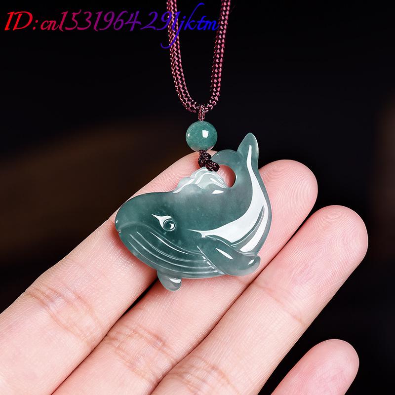 천연 버마산 비취 고래 펜던트 목걸이 액세서리 진짜 옥 - Jewelry & Watches Store 리뷰 및 가격