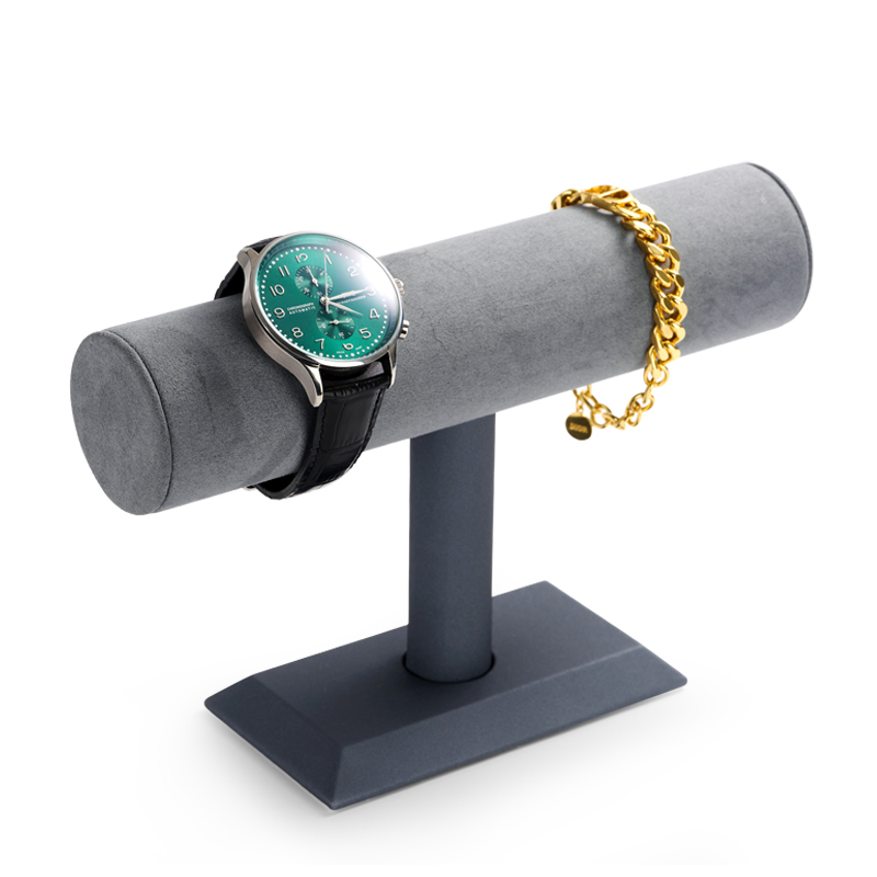 우드텐 비즈니스용 회색 가죽 귀걸이 진열대 목걸이 팔찌 - Watches Jewelry Holder 리뷰 및 가격