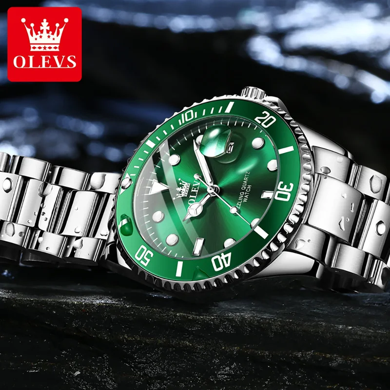 OLEVS 남성용 오리지널 쿼츠 시계 Stainles  - Rolex Watch Submariner 리뷰 및 가격