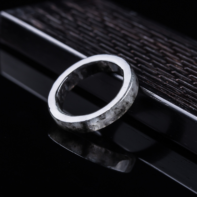 천연 A급 버마산, 블랙 제이디트 아이스 타입 반지,  - Jewelry & Watches Store 리뷰 및 가격