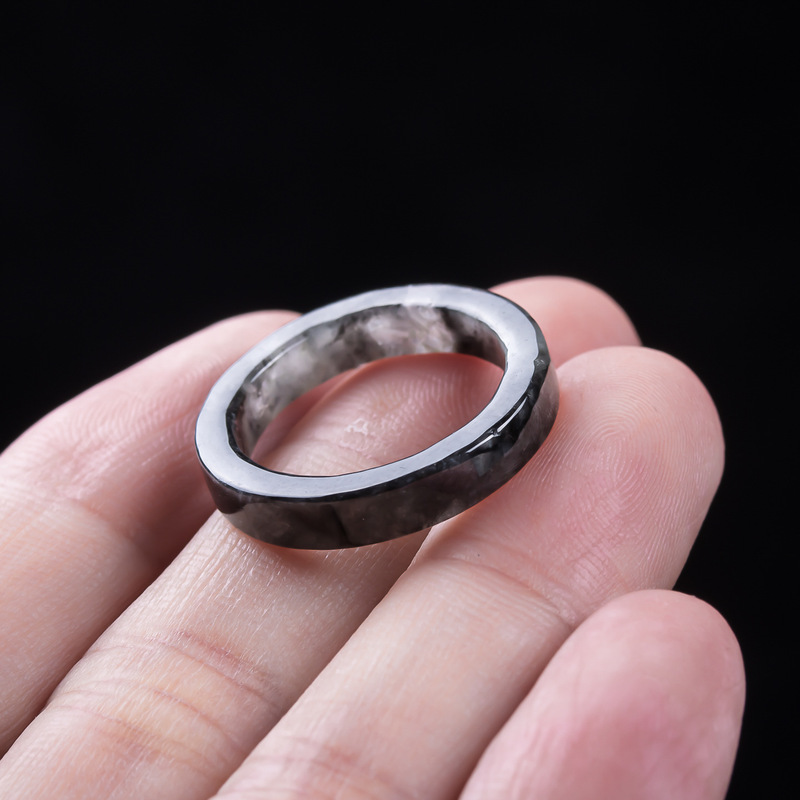 천연 A급 버마산, 블랙 제이디트 아이스 타입 반지,  - Jewelry & Watches Store 리뷰 및 가격
